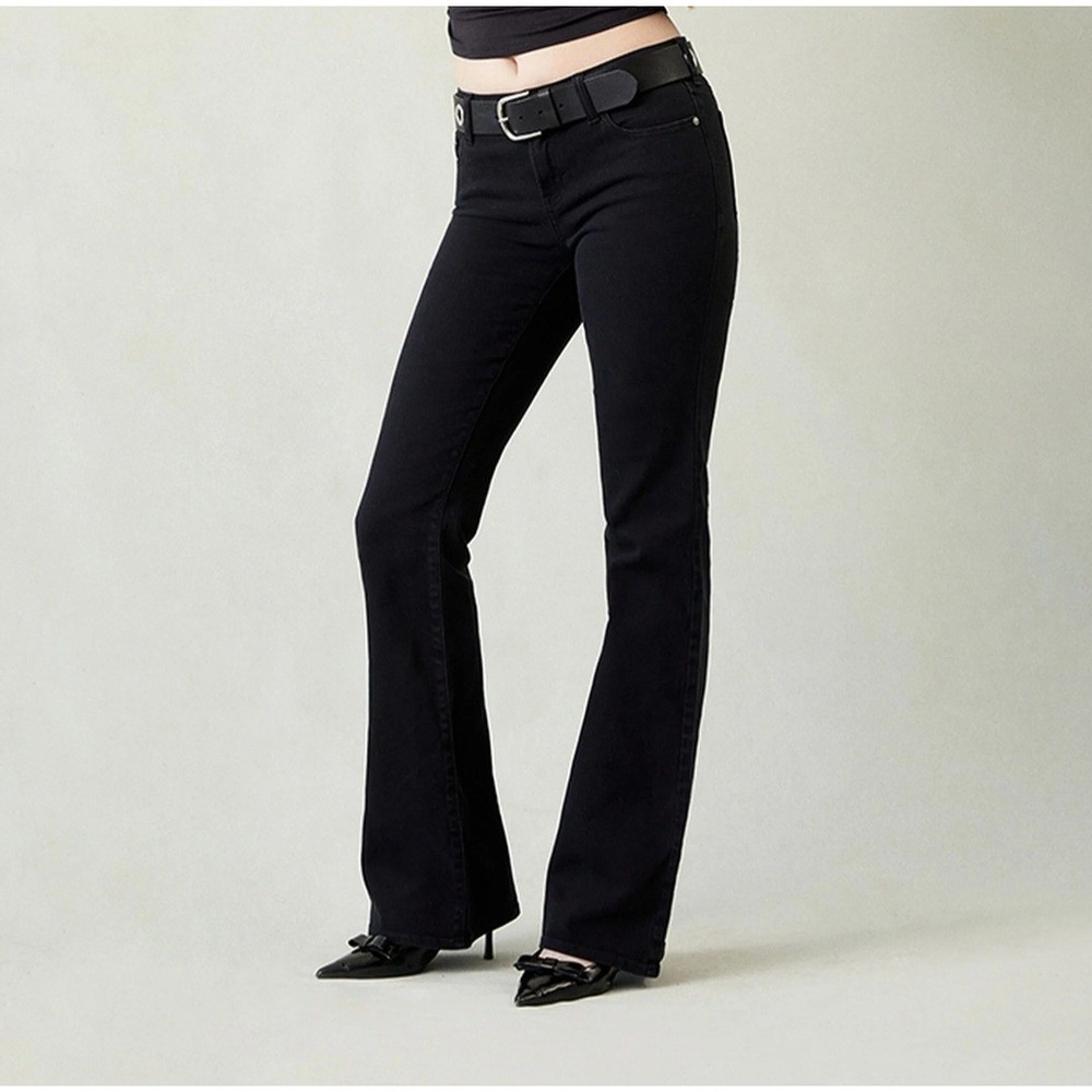 PacSun Womens Low Rise Bootcut Stretch Jeans Black Size 26
